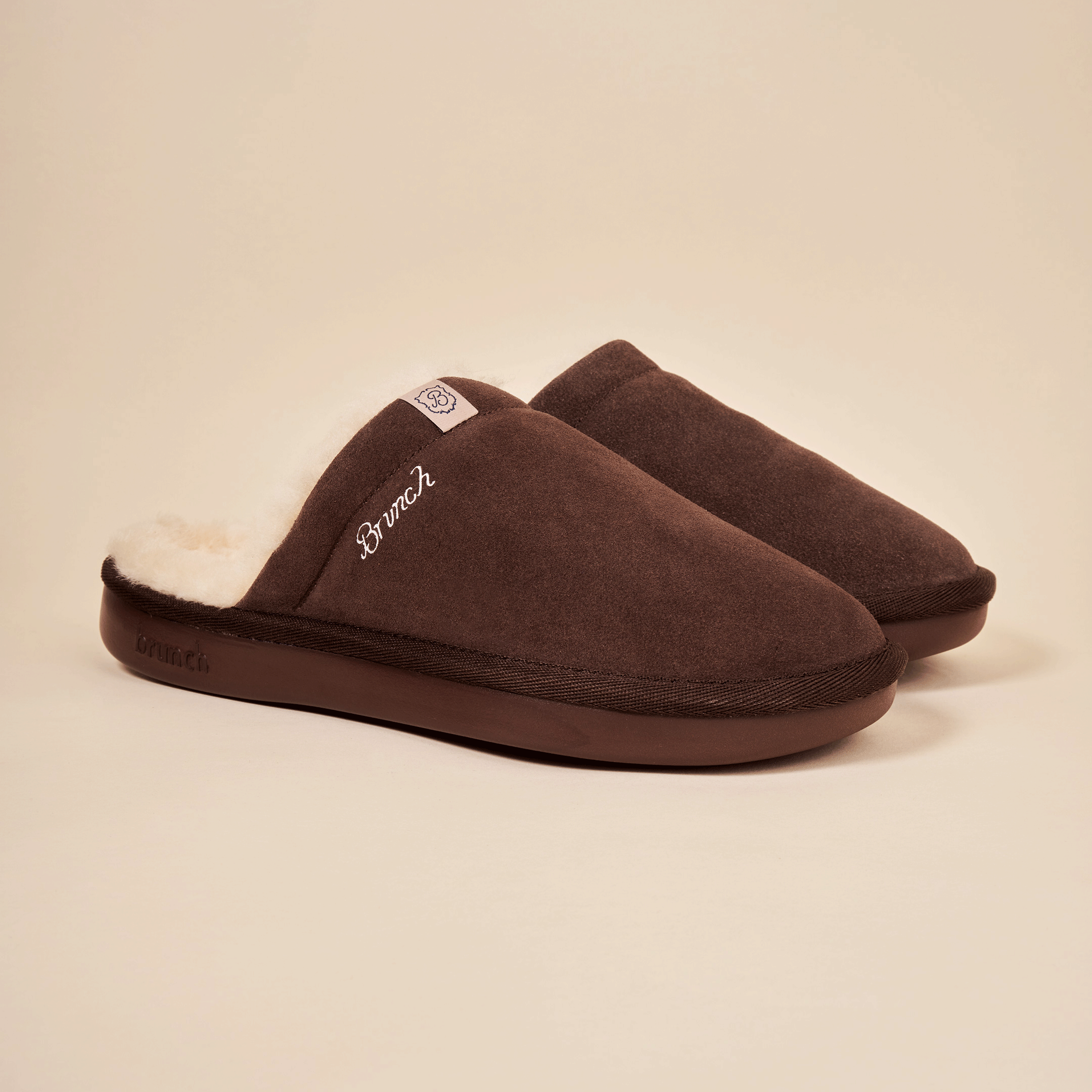 Essential Suede Shearling Brunch Slippers