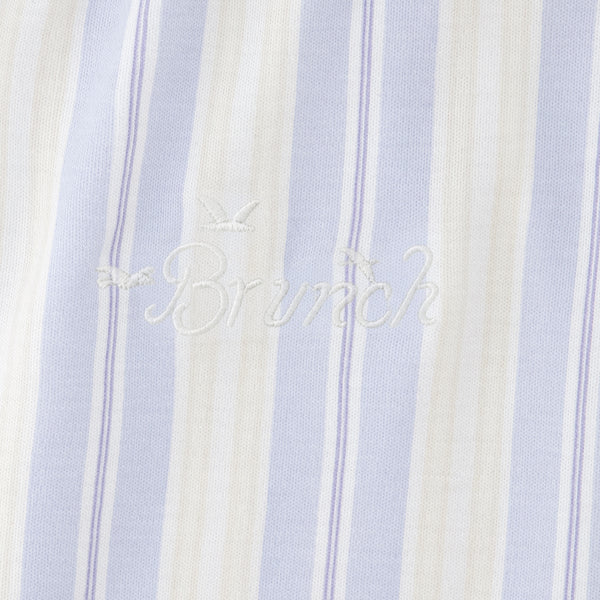 PJ Shortie Set - Blue Cloudy Stripe - Cozyland