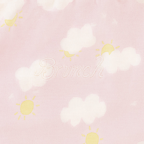 PJ Pant Set - Baby Pink Cloudy Print - Cozyland