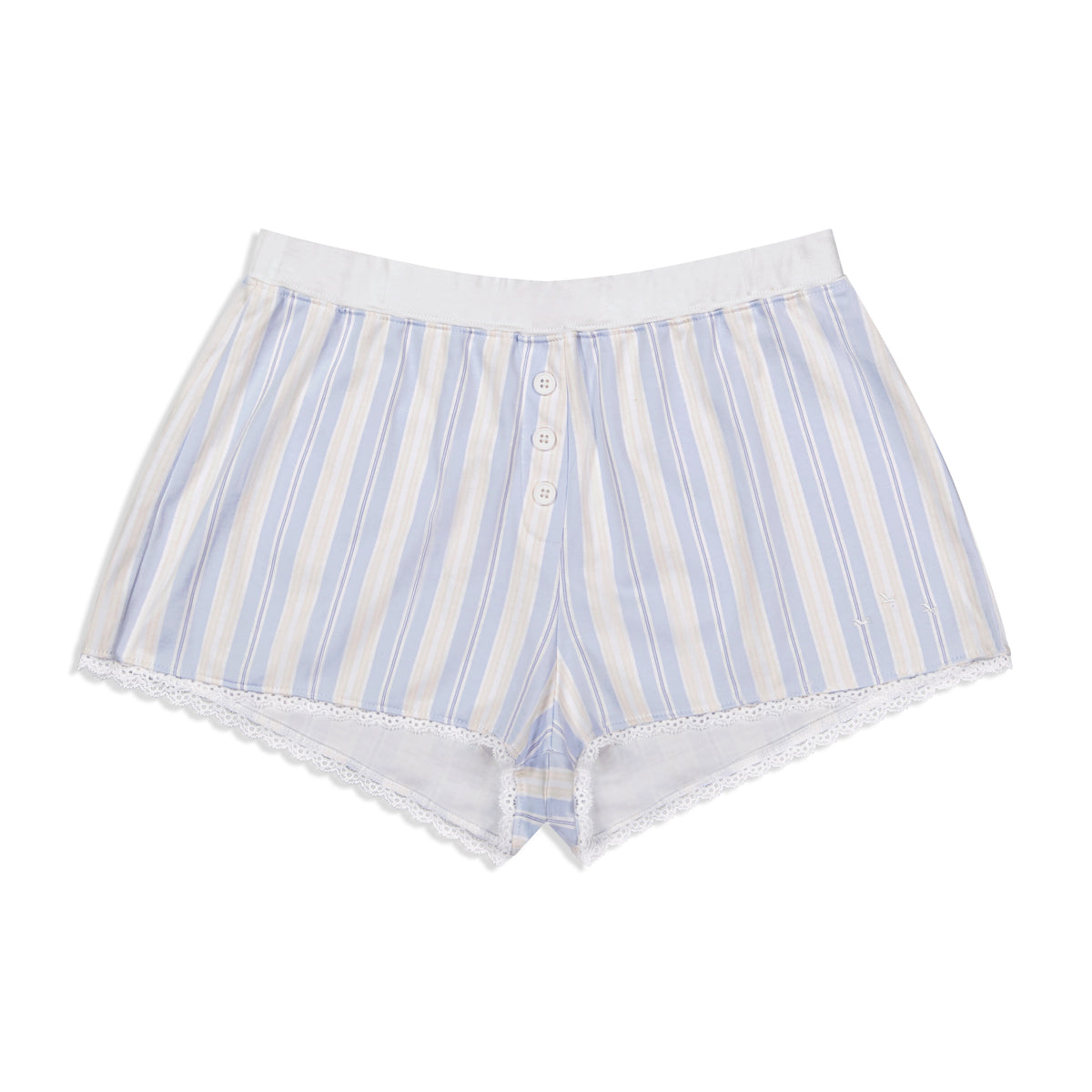 PJ Shortie Set - Blue Cloudy Stripe - Cozyland