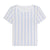 PJ Shortie Set - Blue Cloudy Stripe - Cozyland
