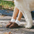 Boat Mule Shearling Pecan on foot