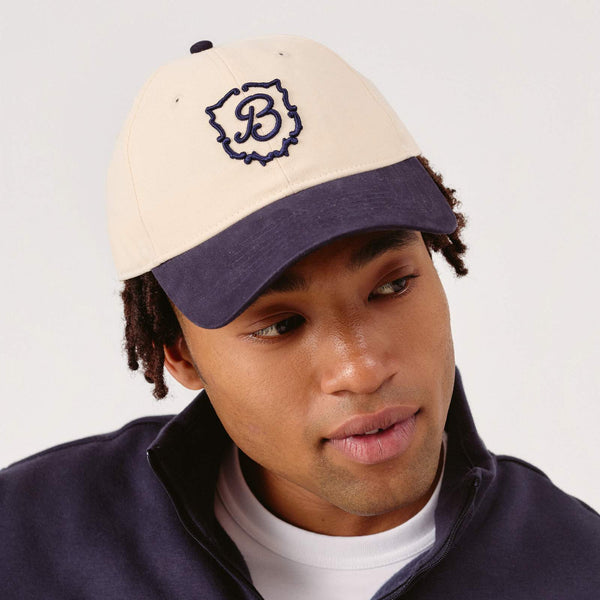 Retro Crest Cap - Cream - Cotton