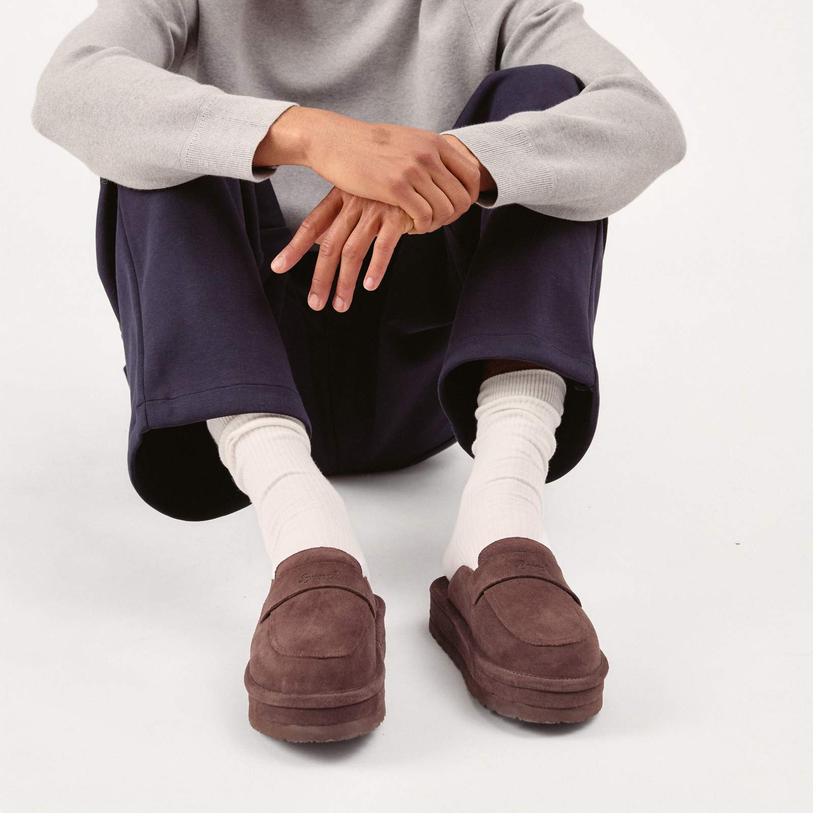 Loafer XXL - Dark Brown - Suede
