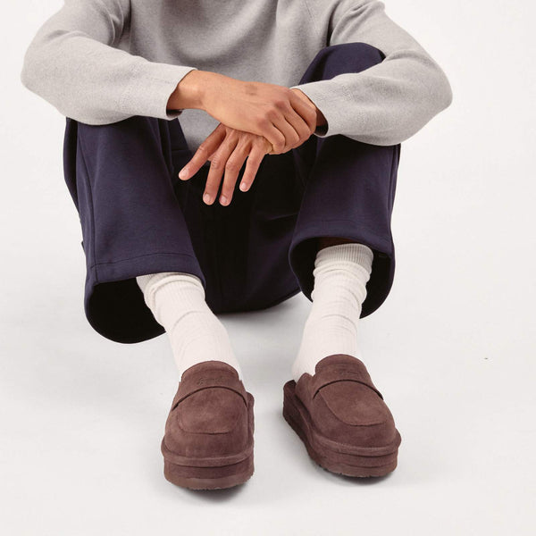 Loafer XXL - Dark Brown - Suede