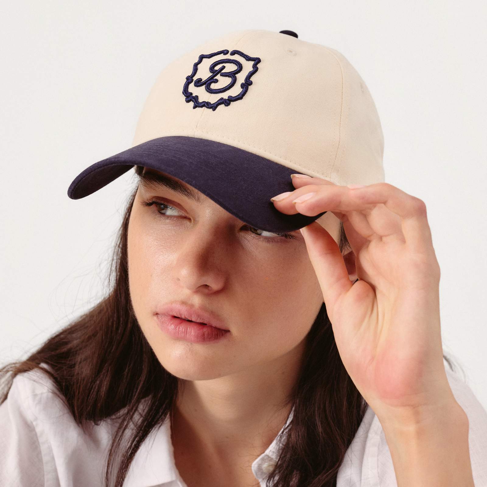 Retro Crest Cap - Cream - Cotton