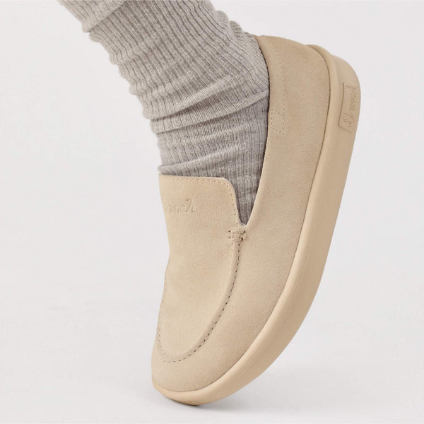 Collapsible Loafer - Beige - Suede