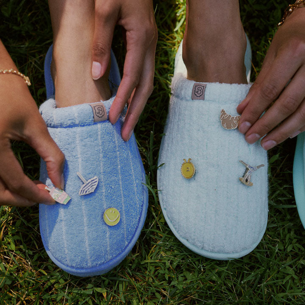 Brunch Essential Cabana Striped Terry slippers, view 2