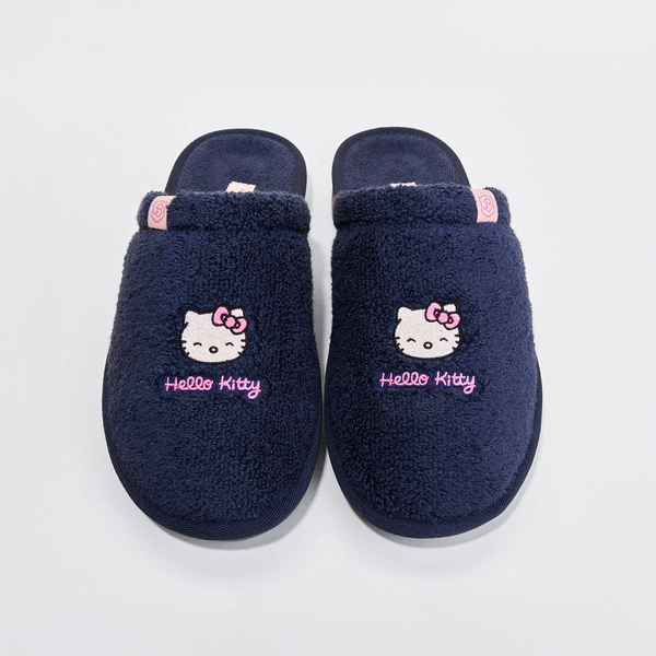 Brunch Essential Hello Kitty slipper in Navy terry, product view 3