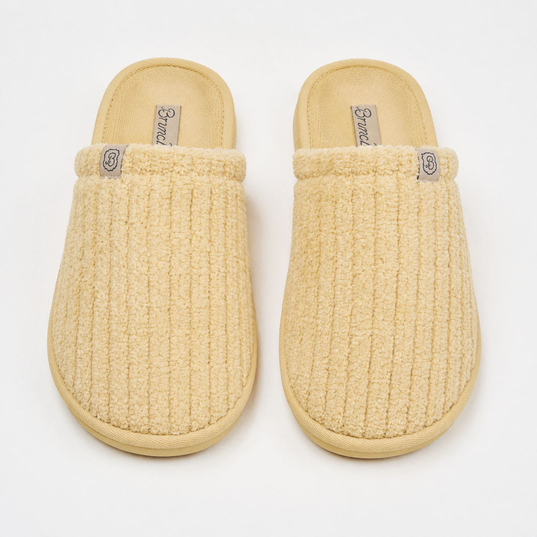 Brunch Essential Limoncello Ribbed Terry slippers, view 3