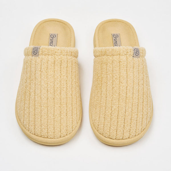 Brunch Essential Limoncello Ribbed Terry slippers, view 3
