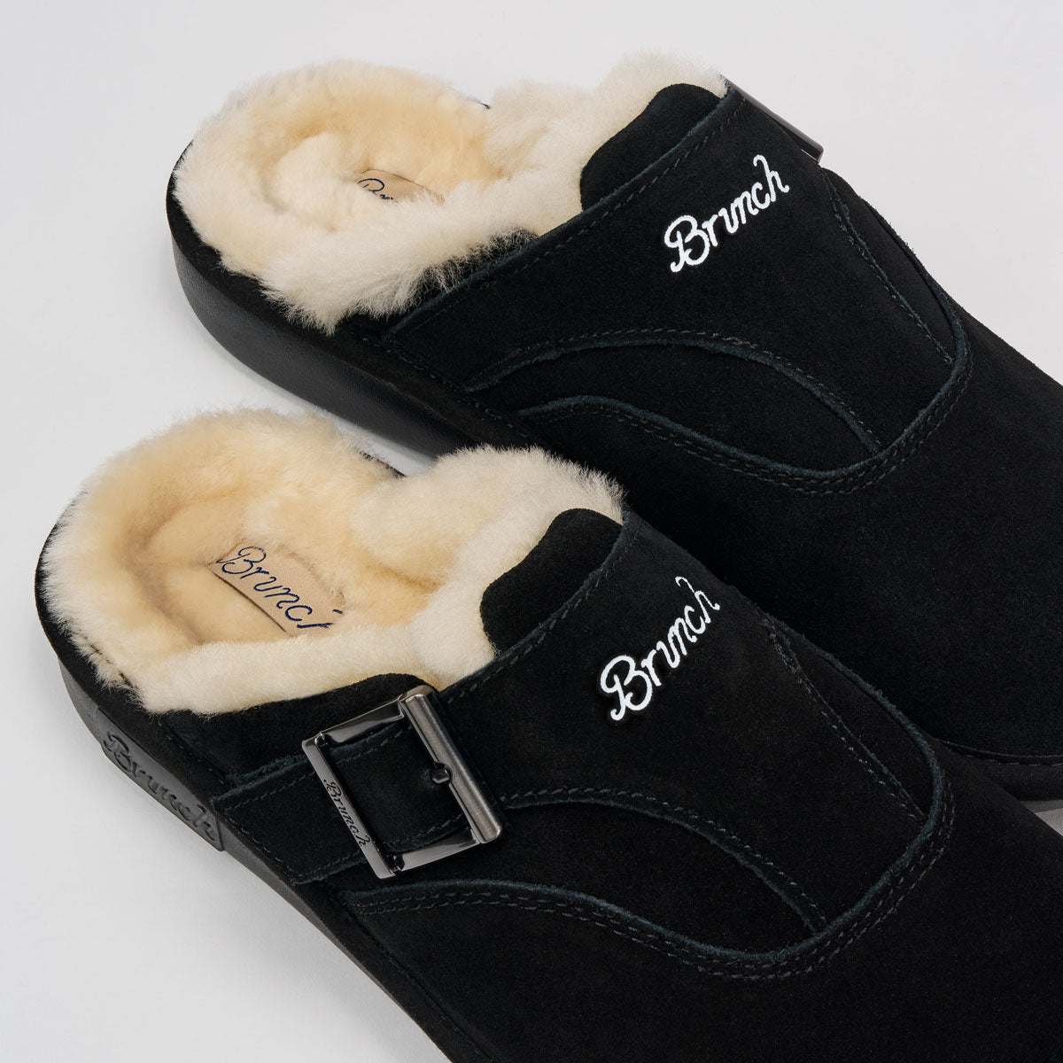 Amour Shearling - Black - Suede