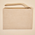 Beige suede wristlet pouch with top zipper and short wrist strap