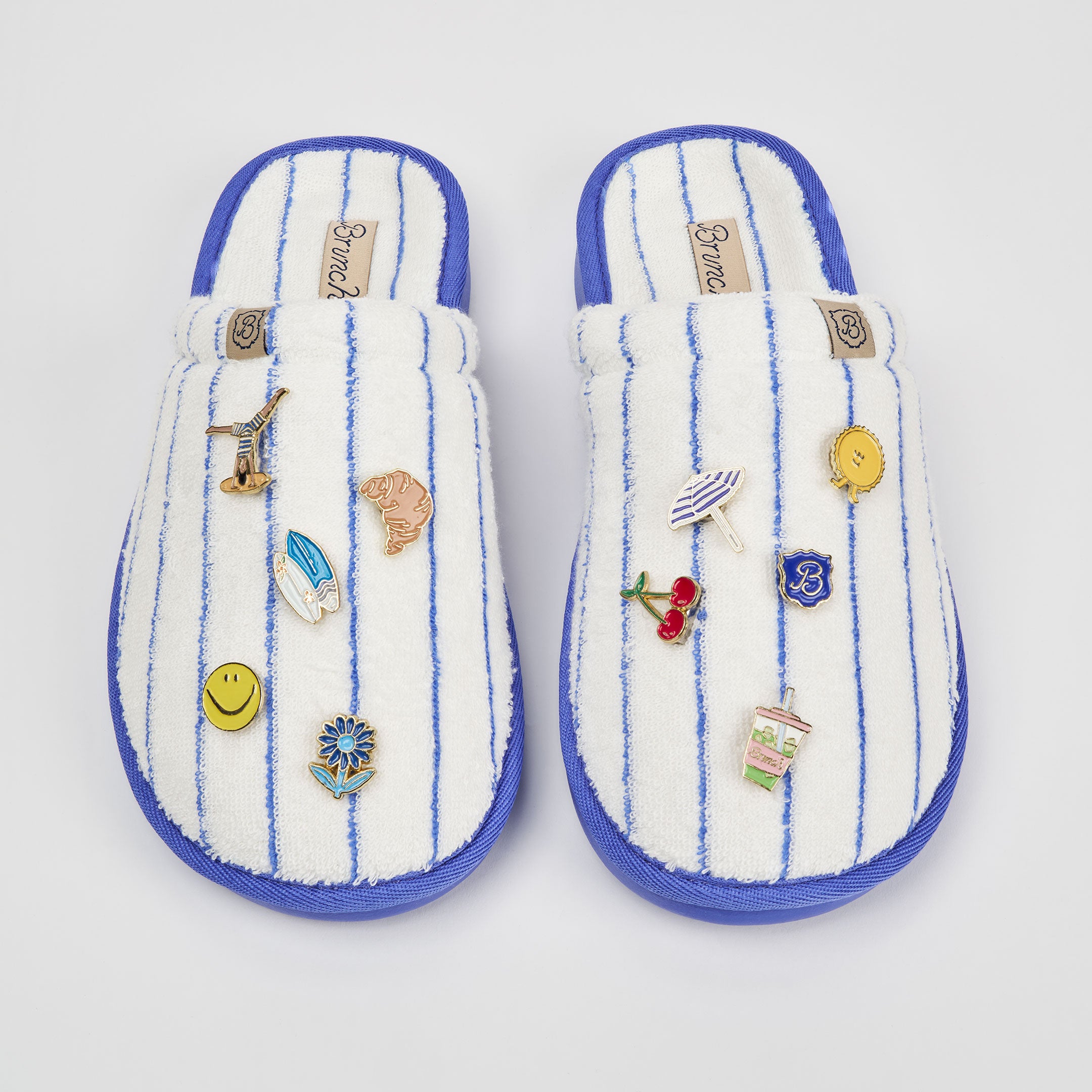 Brunch Essential Regatta Striped Terry slippers, view 4