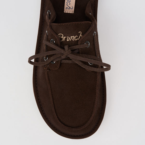 Boat Mule - Dark Brown - Suede