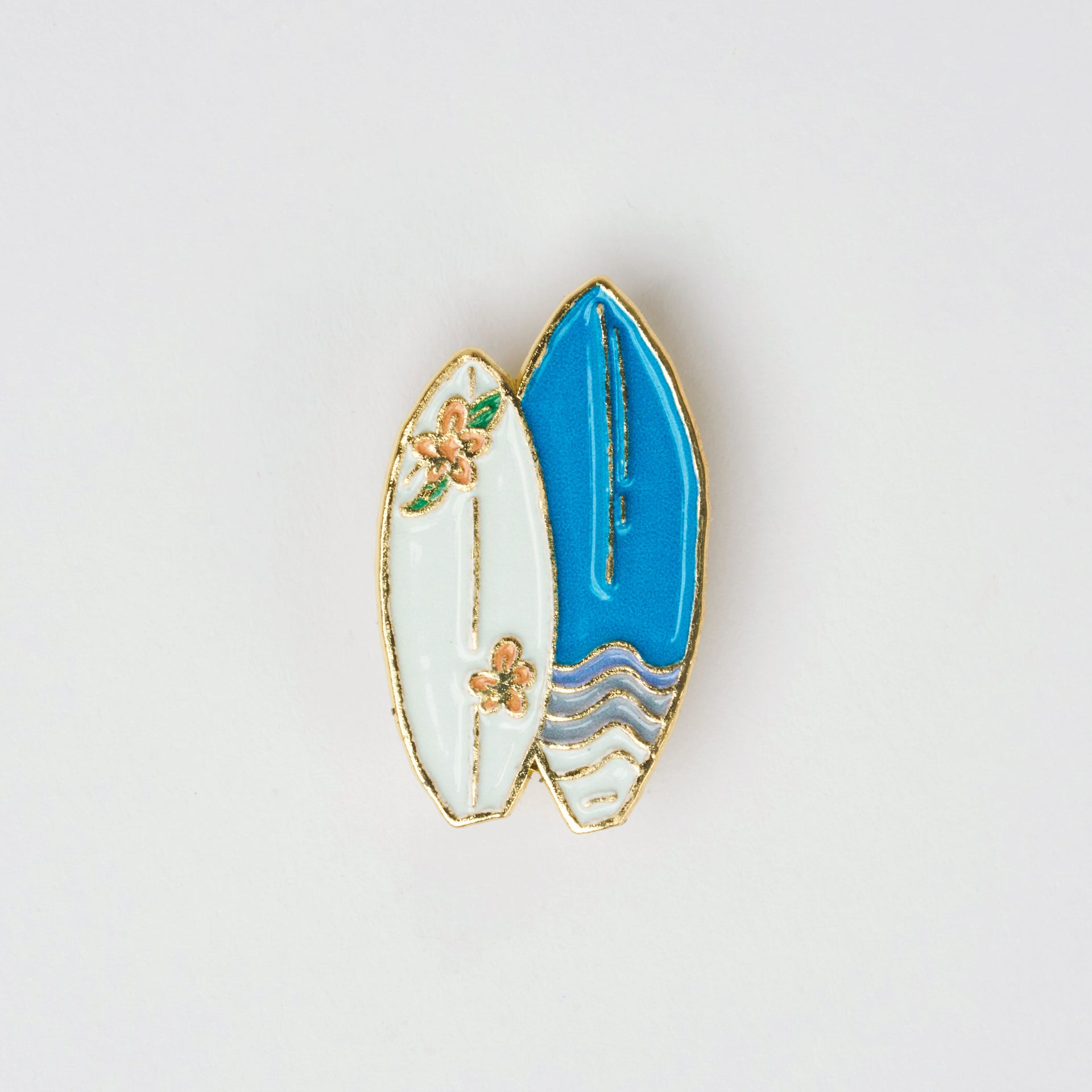 Brunch Surfboard Charm White Metal