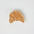 Brunch Croissant Charm Beige Metal