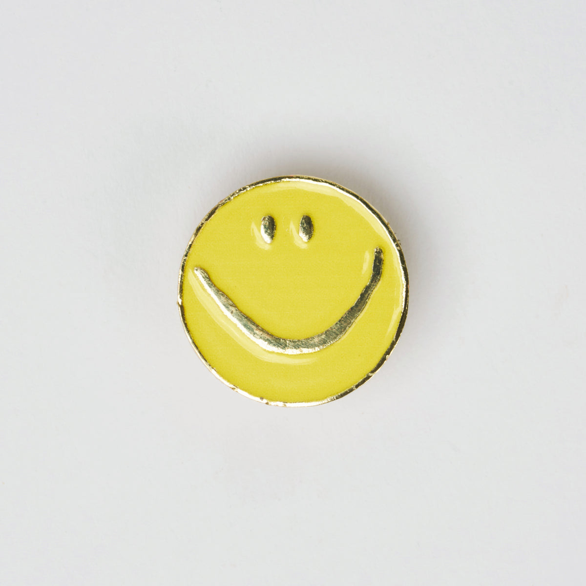 Brunch Smiley Charm Yellow Metal