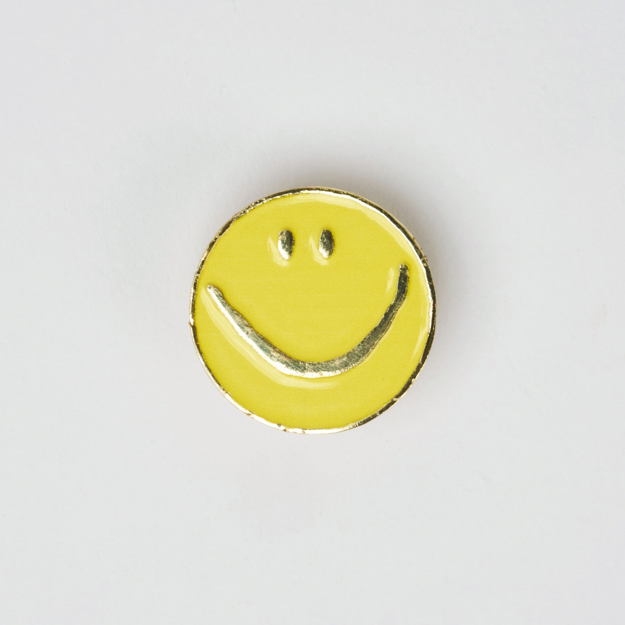 Brunch Smiley Charm Yellow Metal