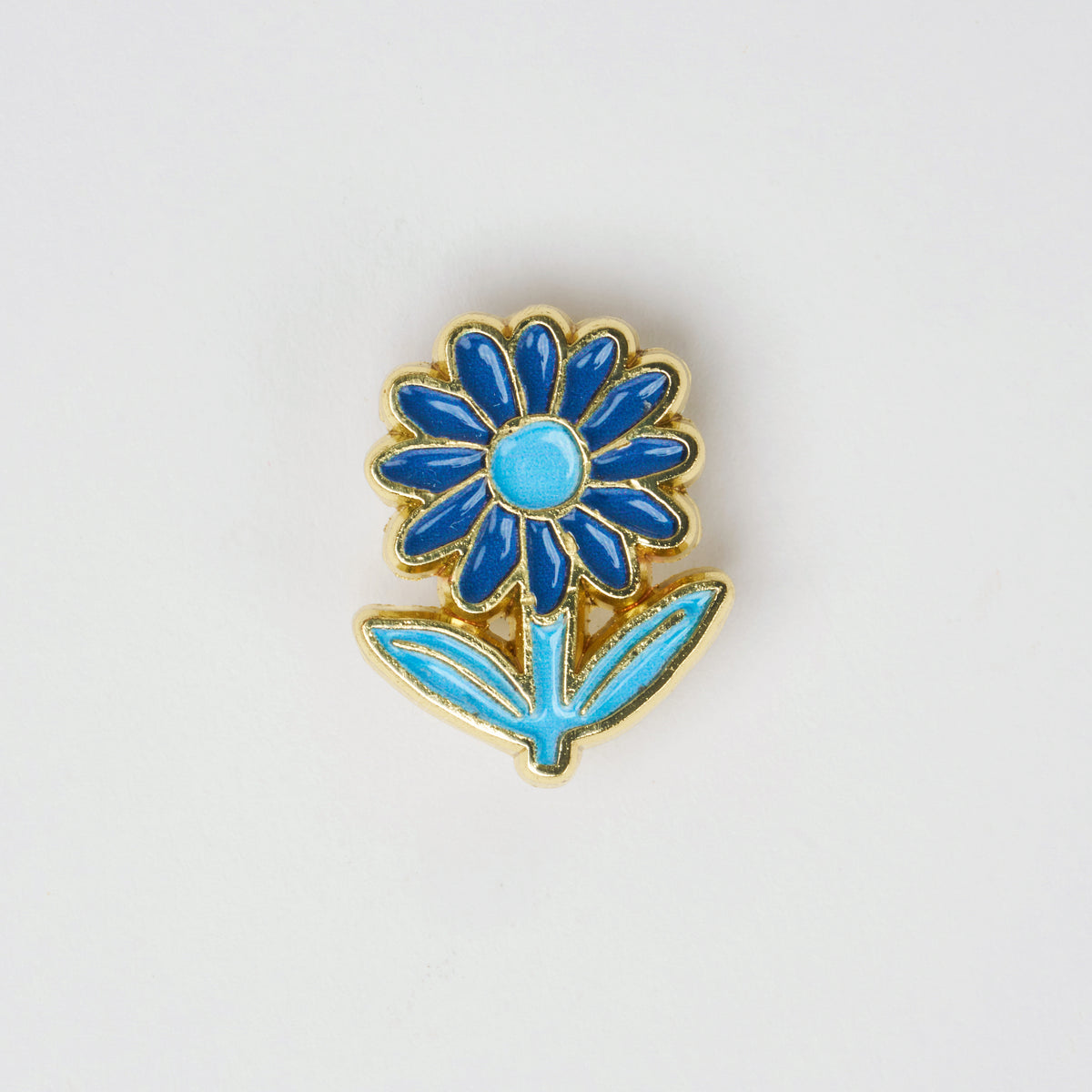 Brunch Flower Charm Teal Metal