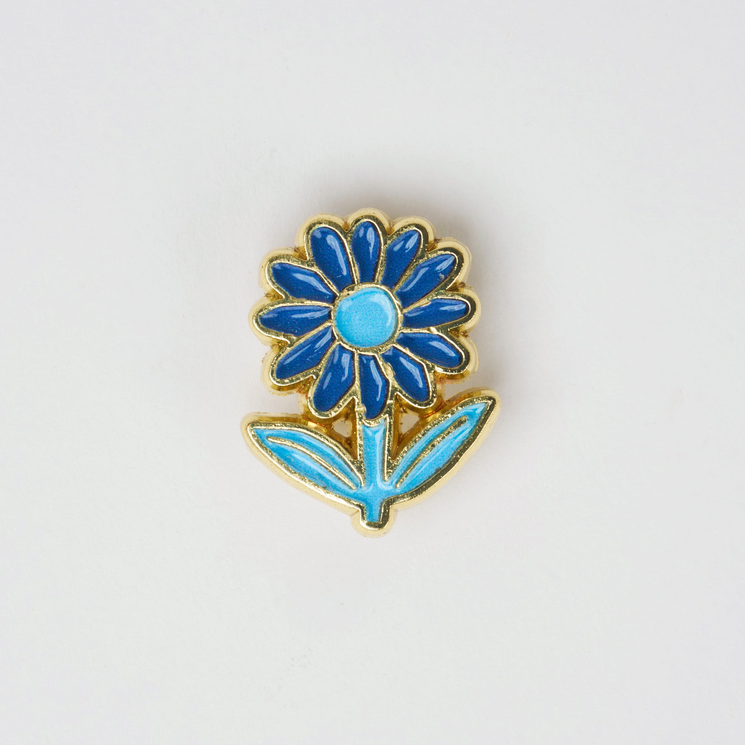 Brunch Flower Charm Teal Metal