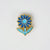 Brunch Flower Charm Teal Metal