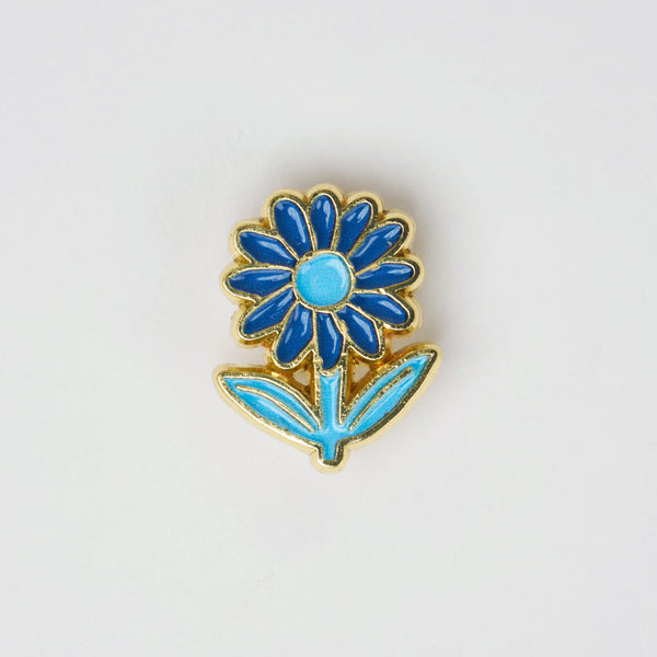 Brunch Flower Charm Teal Metal