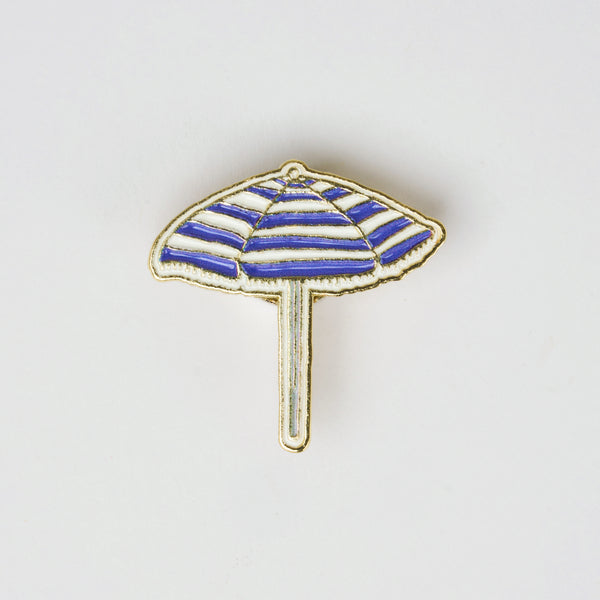 Brunch Umbrella Charm Blue Metal