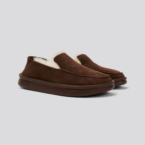 Collapsible Loafer Shearling - Pecan - Suede