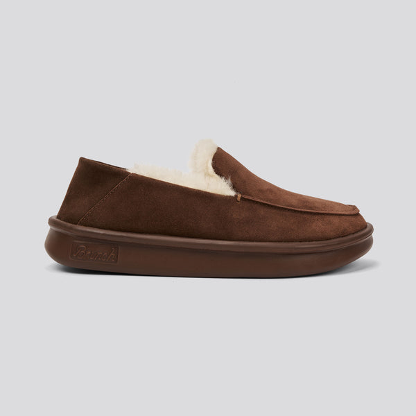 Collapsible Loafer Shearling - Pecan - Suede
