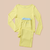 Girls' long-sleeve yellow pajama top and pants set with "Brunch" embroidery