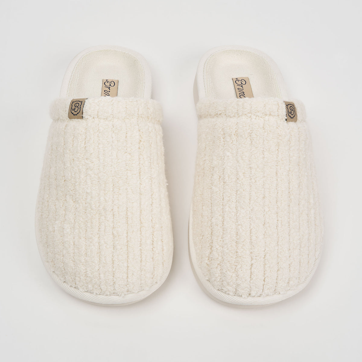 Brunch Essential Panna Ribbed Terry slippers, view 6