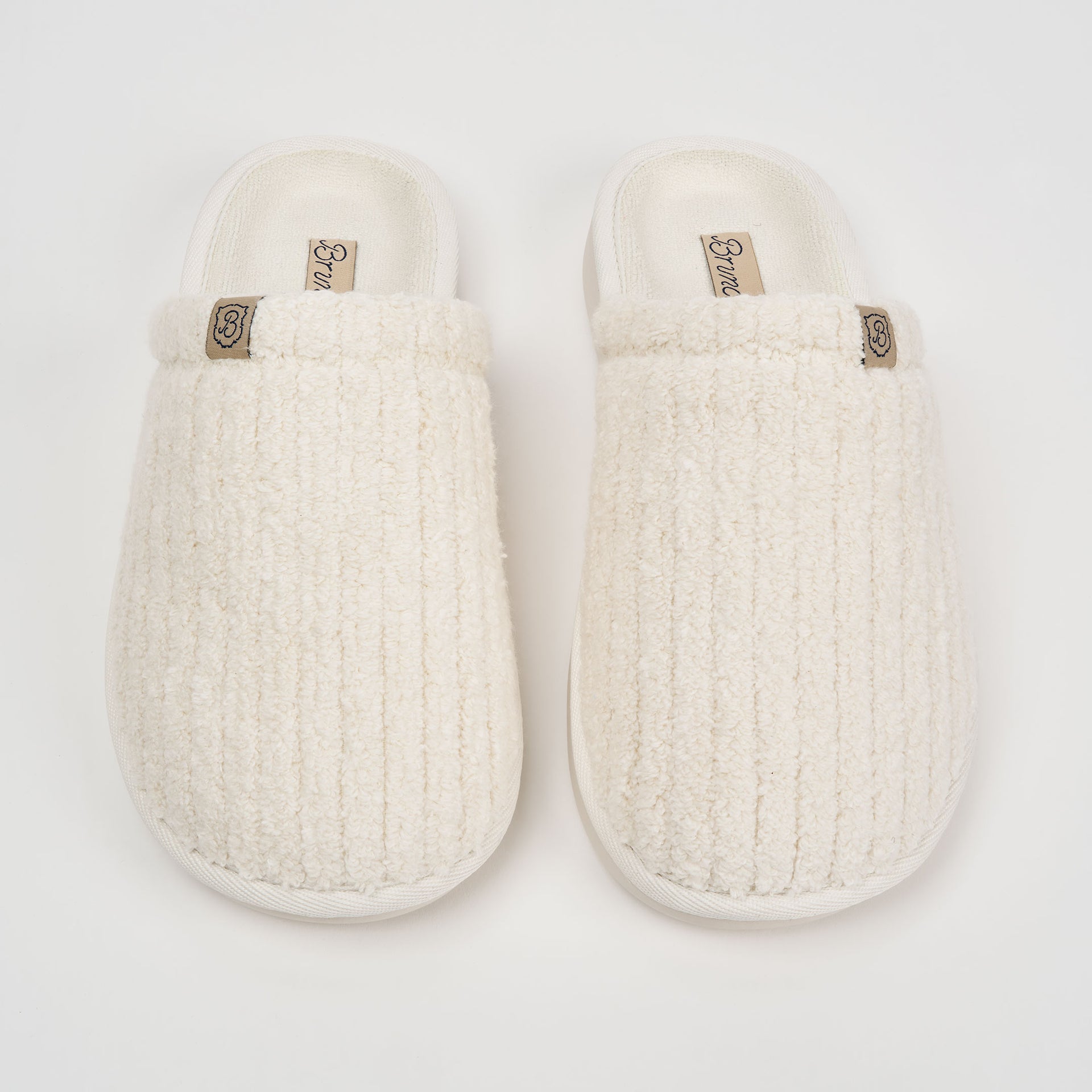 Brunch Essential Panna Ribbed Terry slippers, view 6