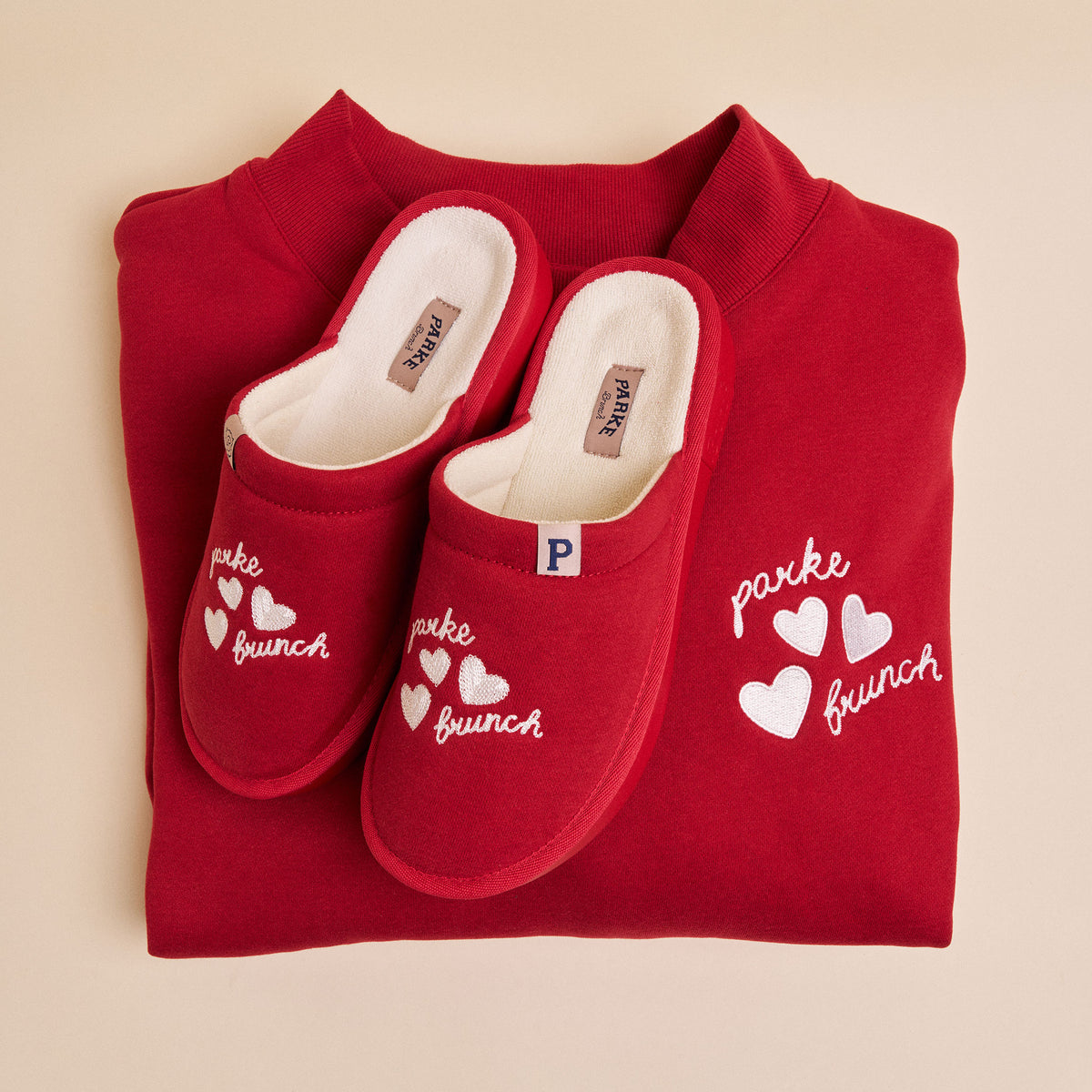 Parke Mockneck - Crimson - Fleece