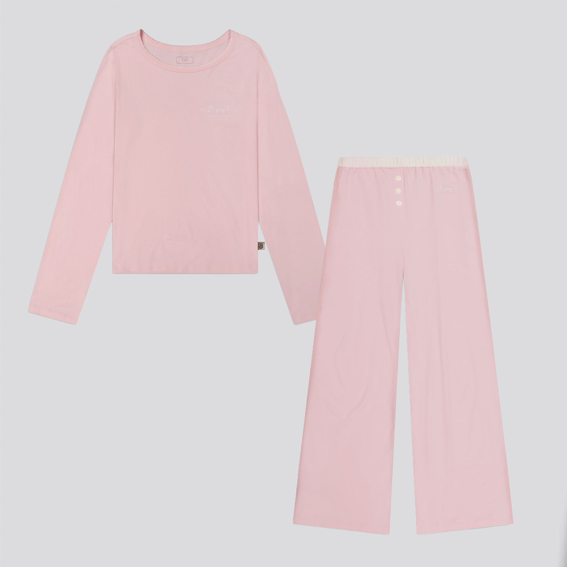 Women's PJ Set - Soft Pink - Pima Cotton