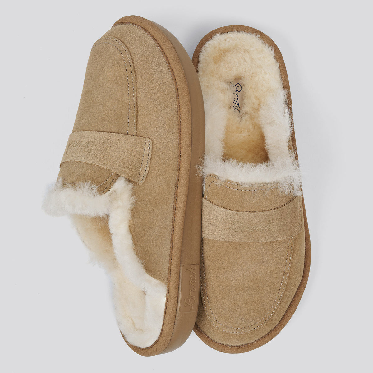 Loafer Shearling - Tan - Suede