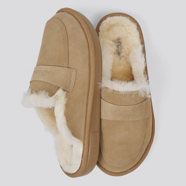 Loafer Shearling - Tan - Suede