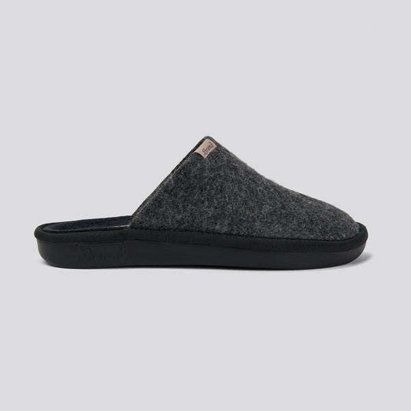 Brunch Essential slipper in Dark Grey felted wool, product view 2