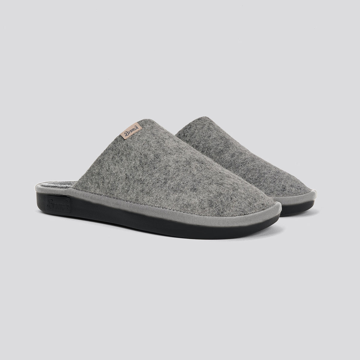 Brunch Essential slipper in Light Grey felted wool, main product image