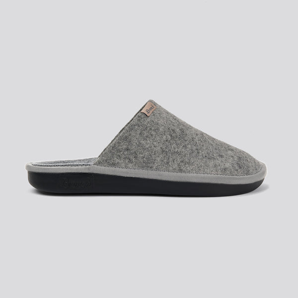 Brunch Essential slipper in Light Grey felted wool, product view 2