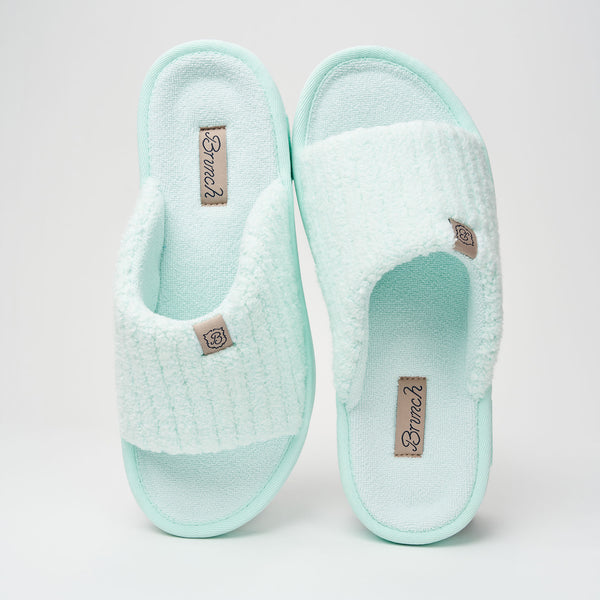 Brunch Slide Lido Ribbed Terry slippers, view 3