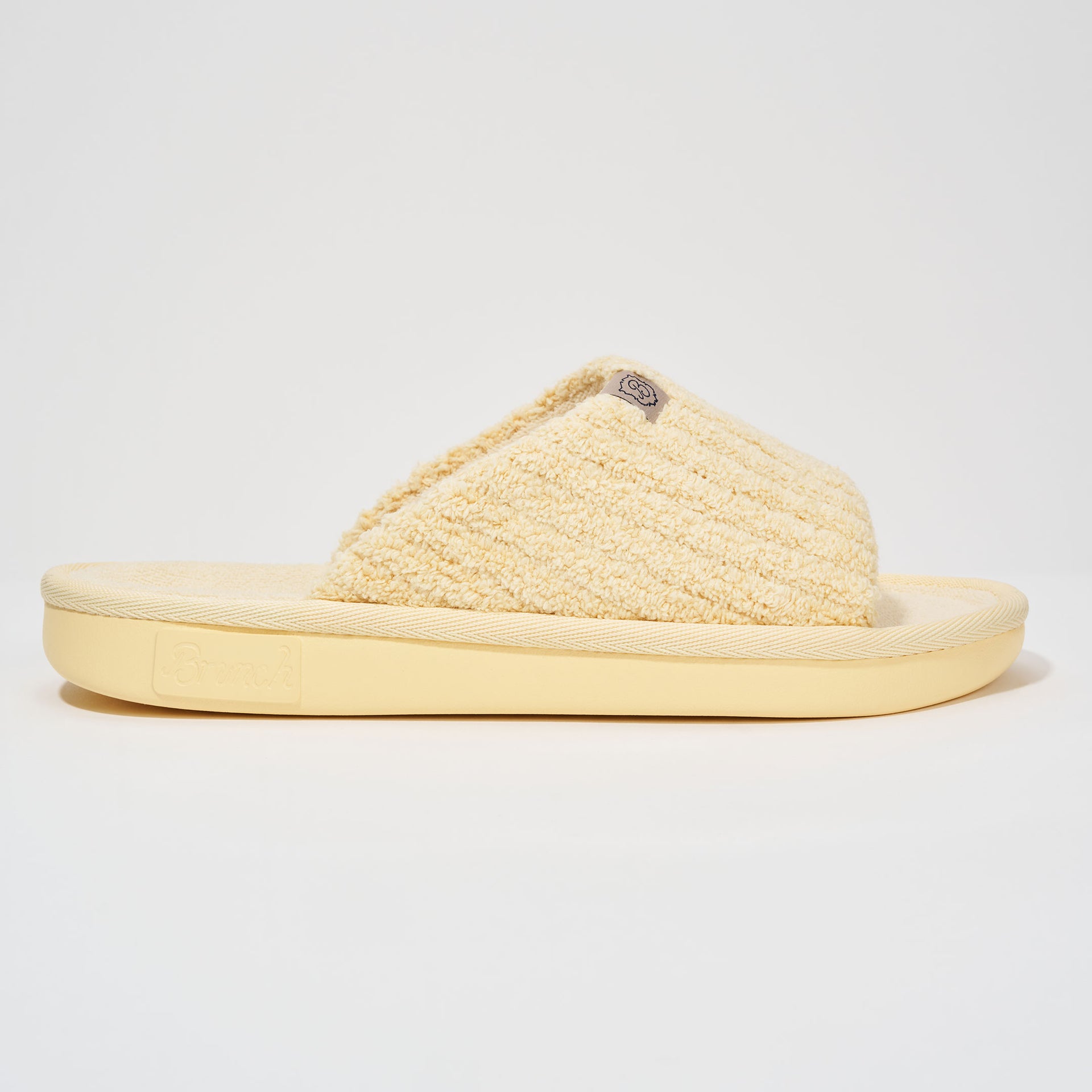 Brunch Slide Limoncello Ribbed Terry slippers, view 2