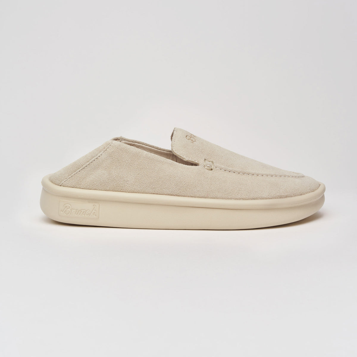 Brunch Collapsible Loafer in Beige suede, product view 3
