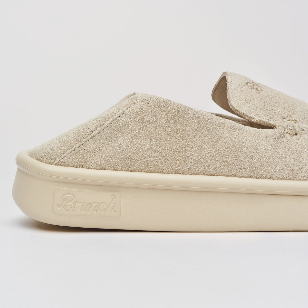 Brunch Collapsible Loafer in Beige suede, product view 5
