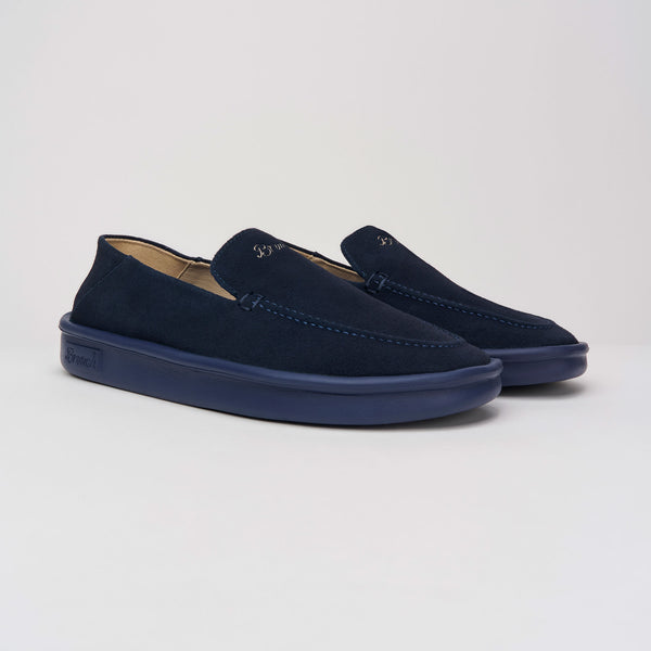 Collapsible Loafer - Navy - Suede