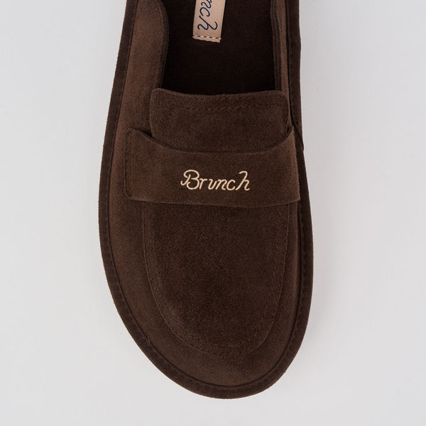 Loafer XXL - Dark Brown - Suede