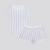 PJ Shortie Set - Blue Cloudy Stripe - Cozyland