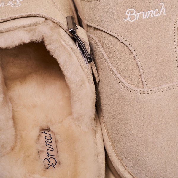Amour Shearling - Beige - Suede - Brunch - AM02BE01M04 - Footwear