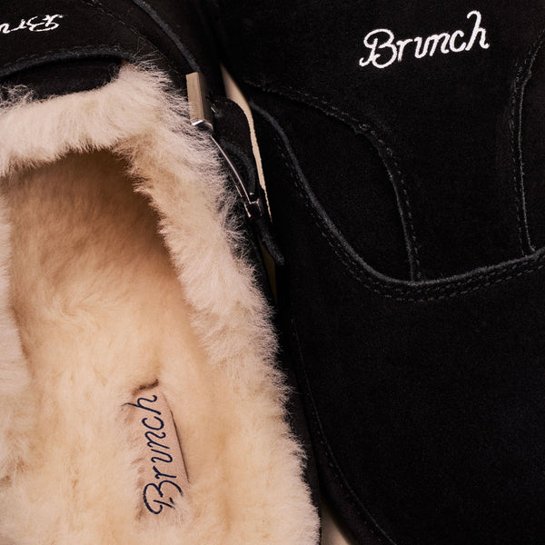 Amour Shearling - Black - Suede - Brunch - AM02BL01M04 - Footwear
