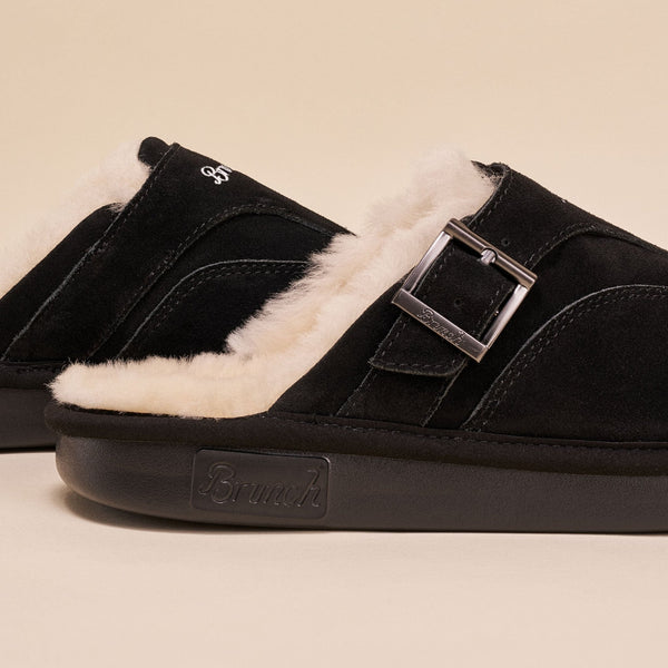 Amour Shearling - Black - Suede - Brunch - AM02BL01M04 - Footwear